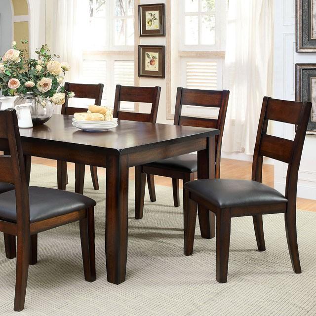 DICKINSON I Dark Cherry Dining Table w/ 18" Leaf
