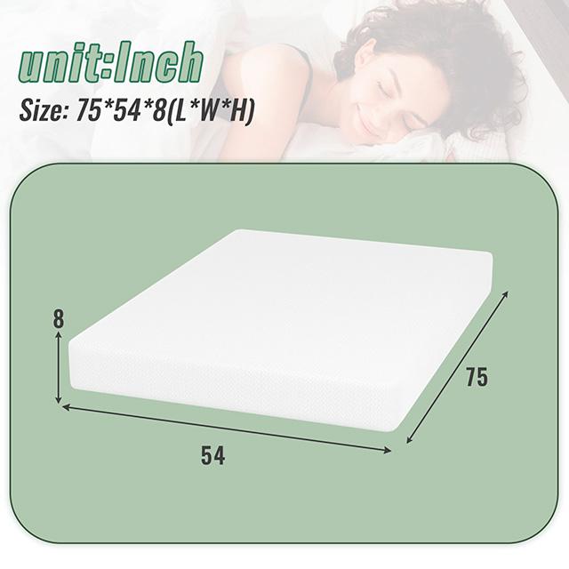 Coreopsis 8" Full Memory Foam Wave Comfort