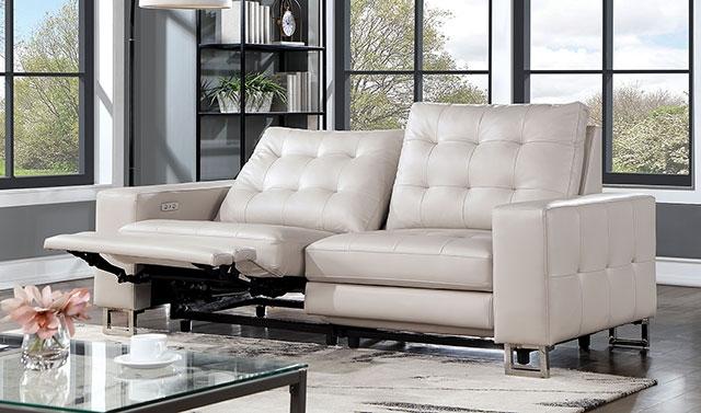 ABBERTON Power Loveseat, Beige