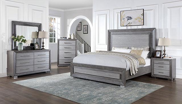 RAIDEN E.King Bed, Gray