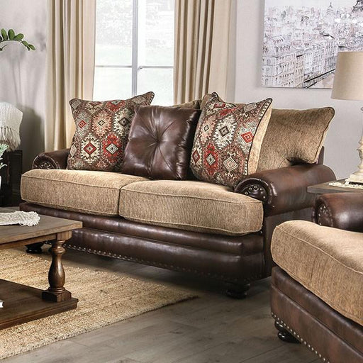 Fletcher Brown/Tan Love Seat image