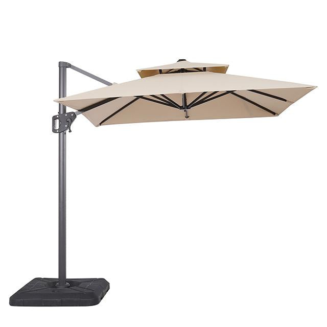 Fida 8 Ft Square Umbrella w/ Double Top + 37" Large Base image