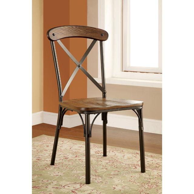 CROSBY Natural Elm/ Bronze Side Chair (2/CTN)