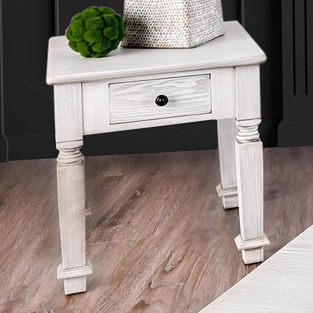 Joliet Antique White End Table image