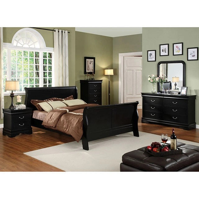 Louis Philippe Cal.King Bed Black